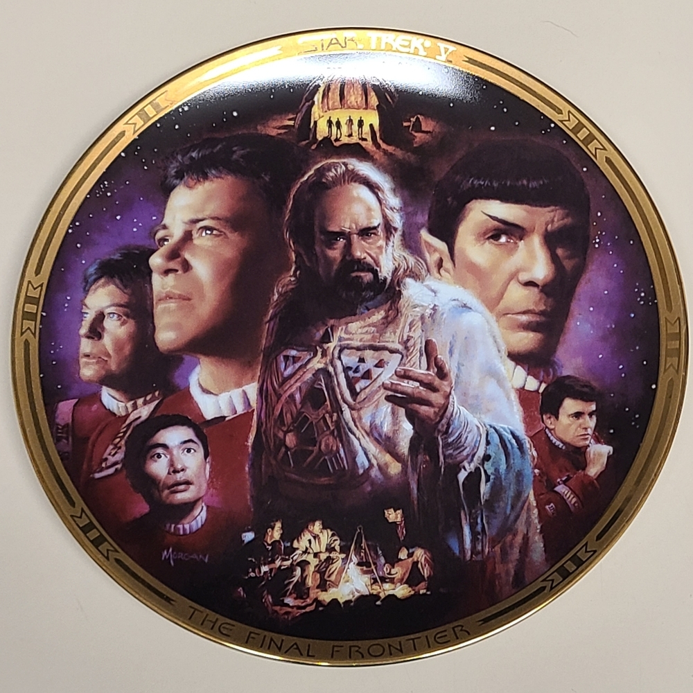 Vintage Star Trek V Hamilton collections commemorative collectors plate